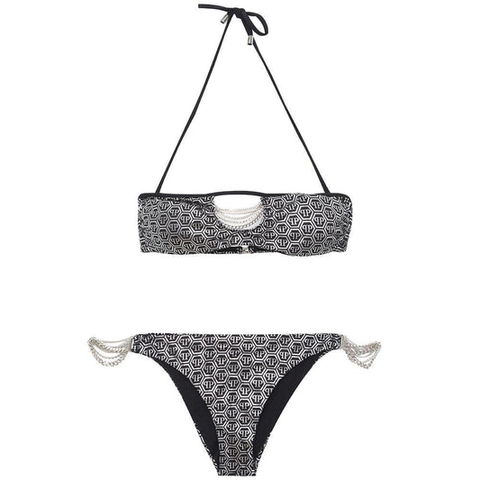 Philipp Plein Silver Shimmer Elegance Swimwear - PER.FASHION