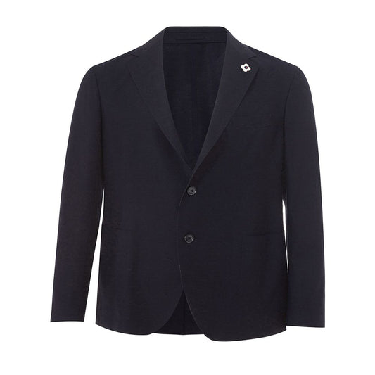 Elegant Blue Cotton Lardini Jacket - PER.FASHION