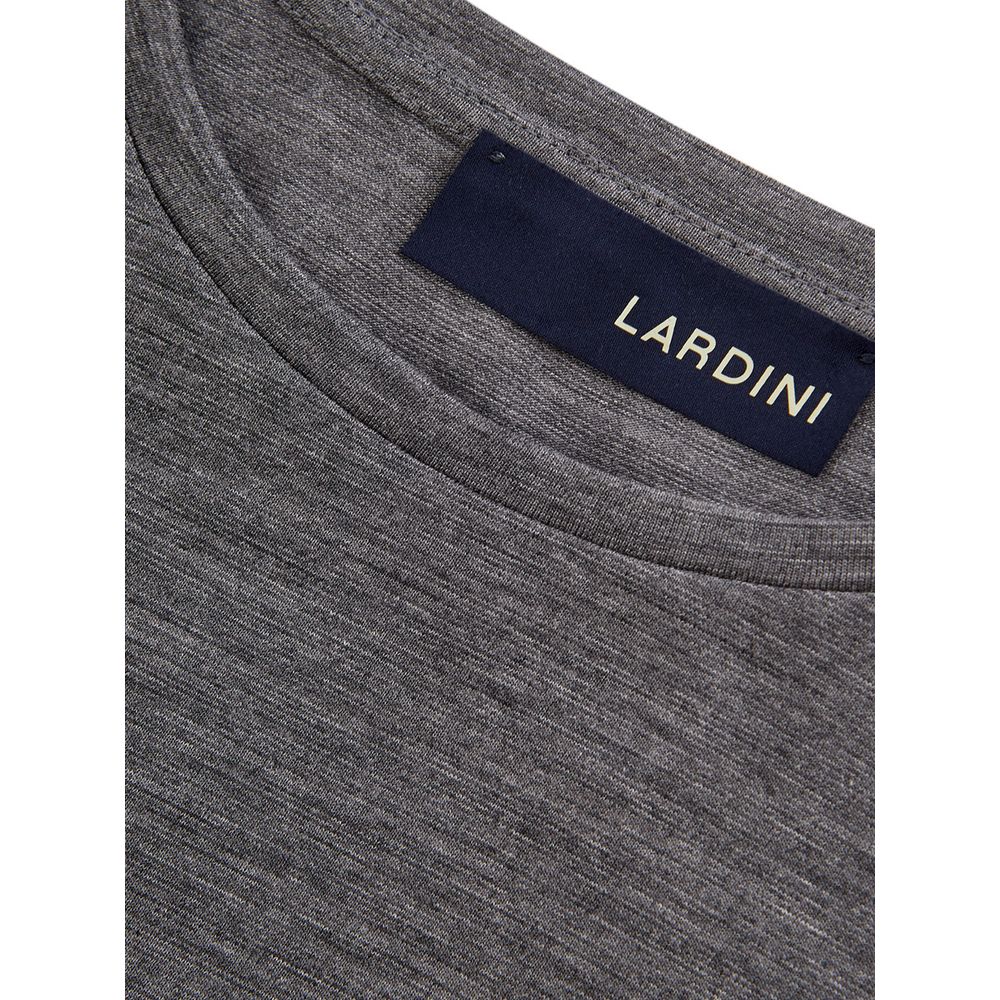 T-shirt Elegante da Uomo in Lana Grigia Lardini