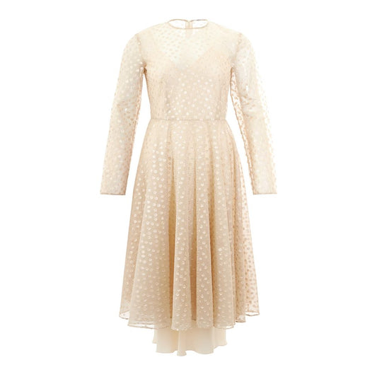 Lardini Beige Cotton Elegance Dress