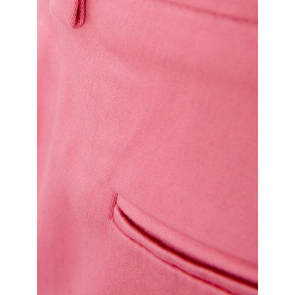 Pantalone Elegante Lardini in Cotone Rosa da Donna