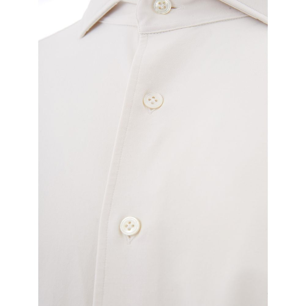 Camicia Lardini Elegante da Uomo in Cotone Bianco