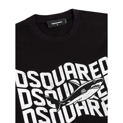 Dsquared² Sleek Black Cotton T-Shirt for Men