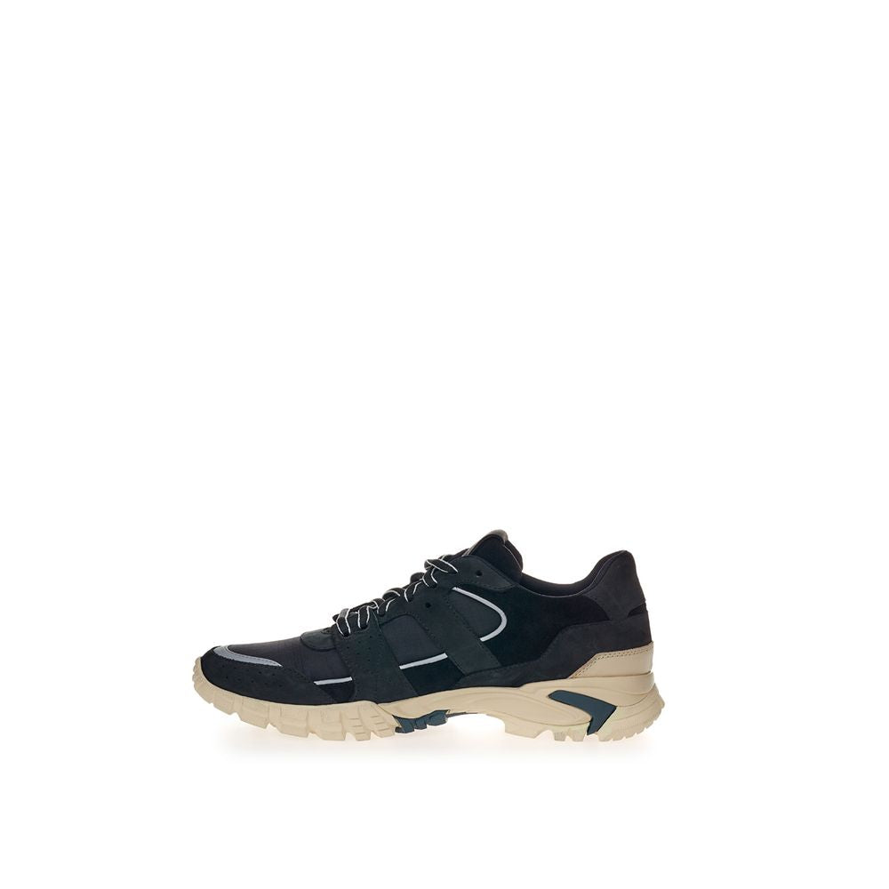 Sneakers Lardini eleganti in pelle scamosciata e nylon in nero senza tempo