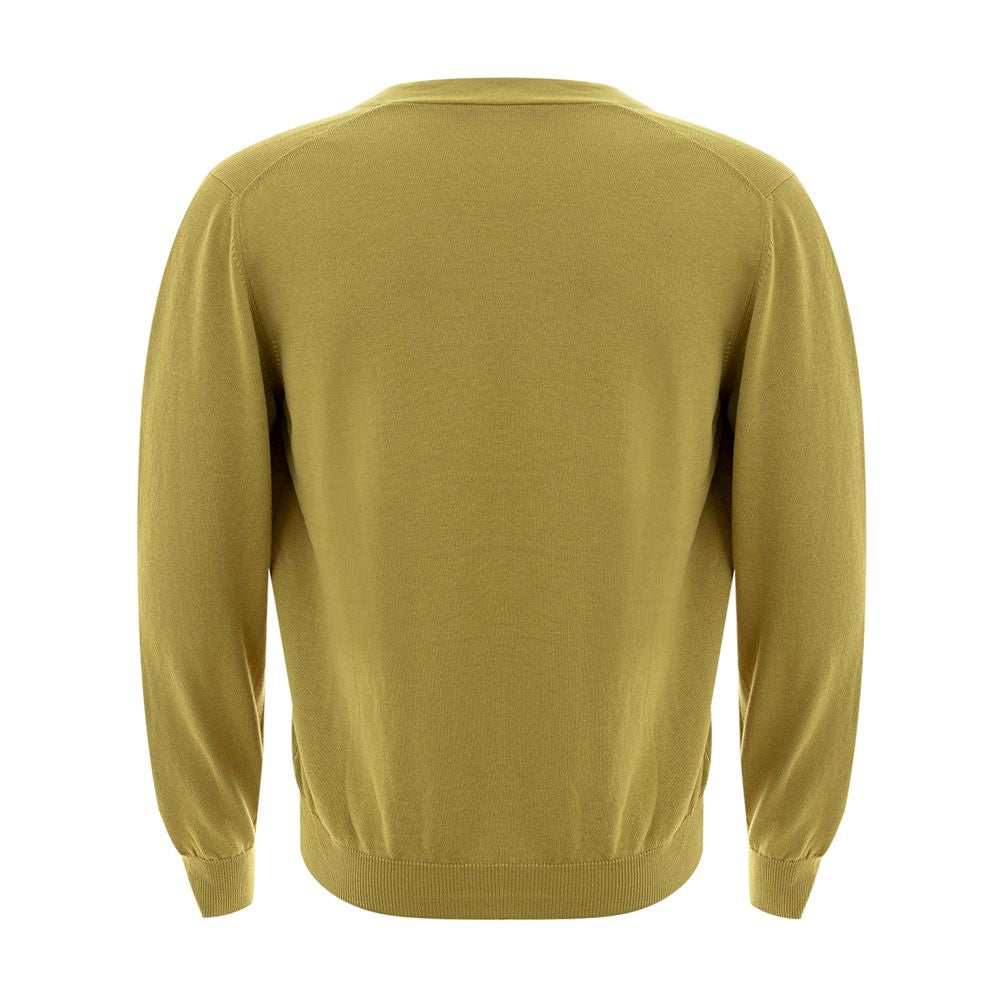 Cardigan da uomo in lana giallo sole Gran Sasso