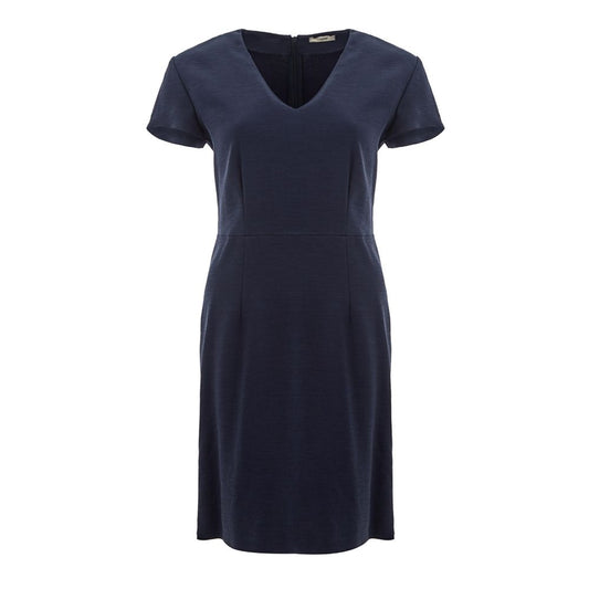 Lardini Elegant Blue Viscose Dress Perfect for Every Occasion