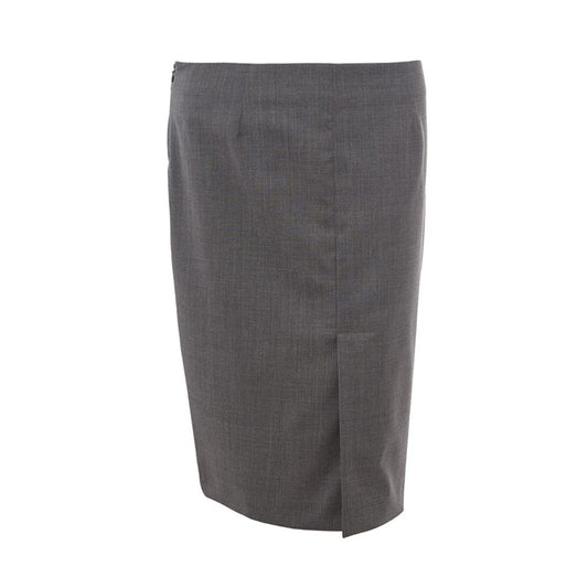 Lardini Chic Gray Wool Pencil Skirt - PER.FASHION