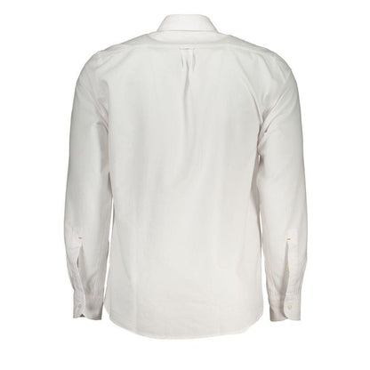 Hugo Boss Classic White Cotton Shirt with Button-Down Collar - PER.FASHION