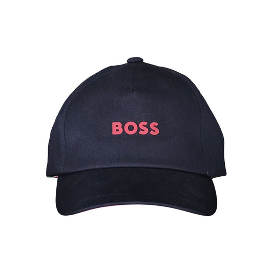 Hugo Boss Chic Blue Visor Hat with Elegant Contrasts - PER.FASHION