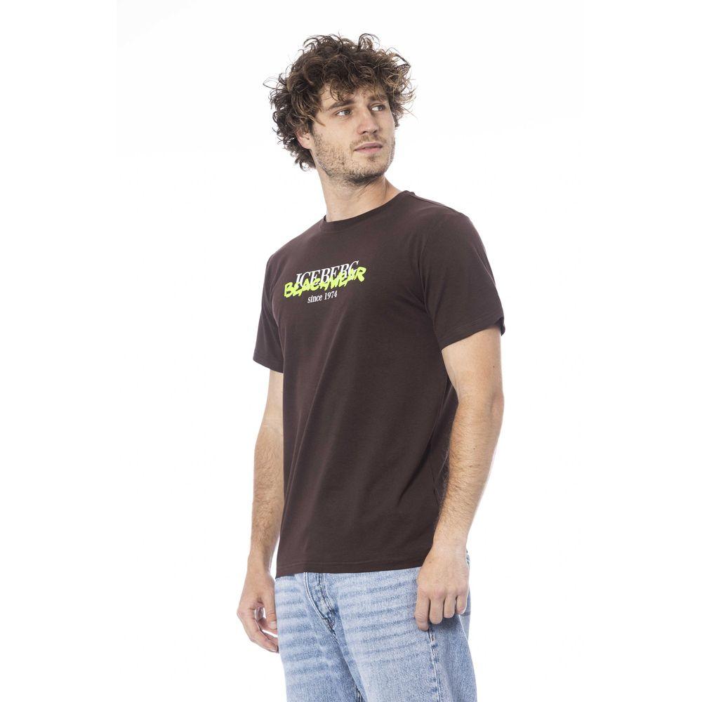 Iceberg Brown Cotton T-Shirt - PER.FASHION