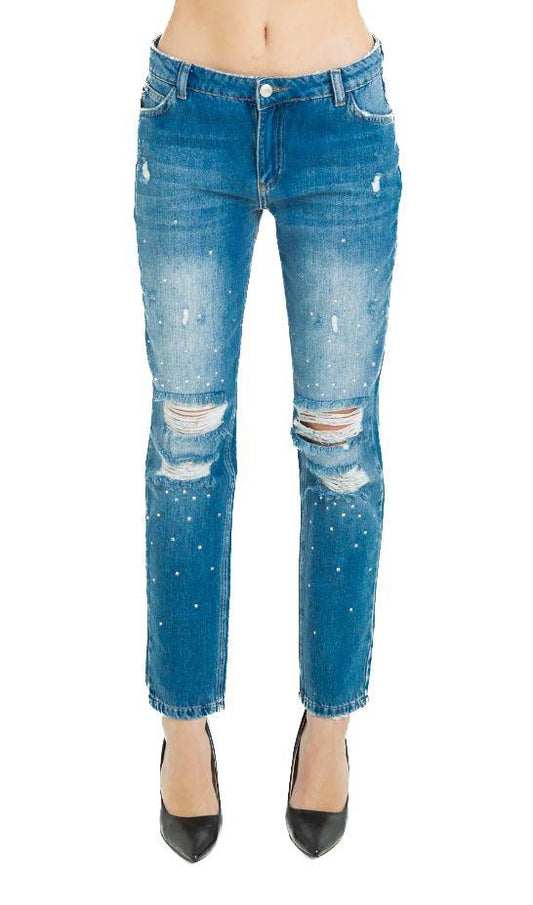 Imperfect Chic Distressed Straight Leg Jeans - PER.FASHION