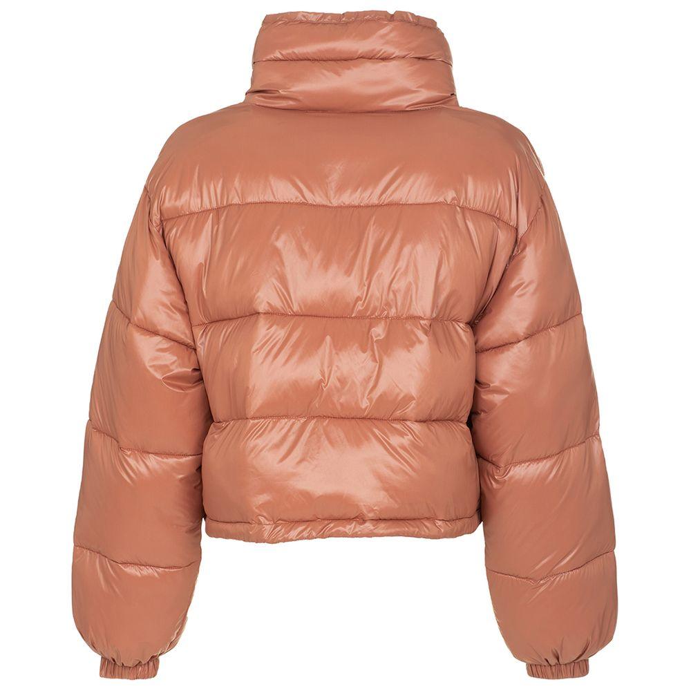 Imperfect Chic Pink Polyamide Short Down Jacket - PER.FASHION