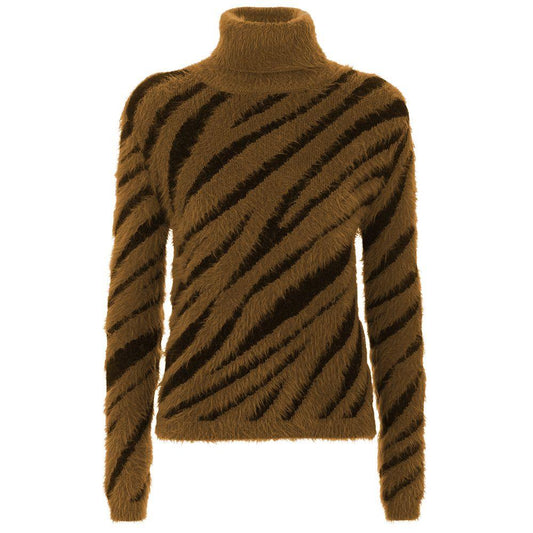 Imperfect Elegant Striped High Collar Sweater - PER.FASHION