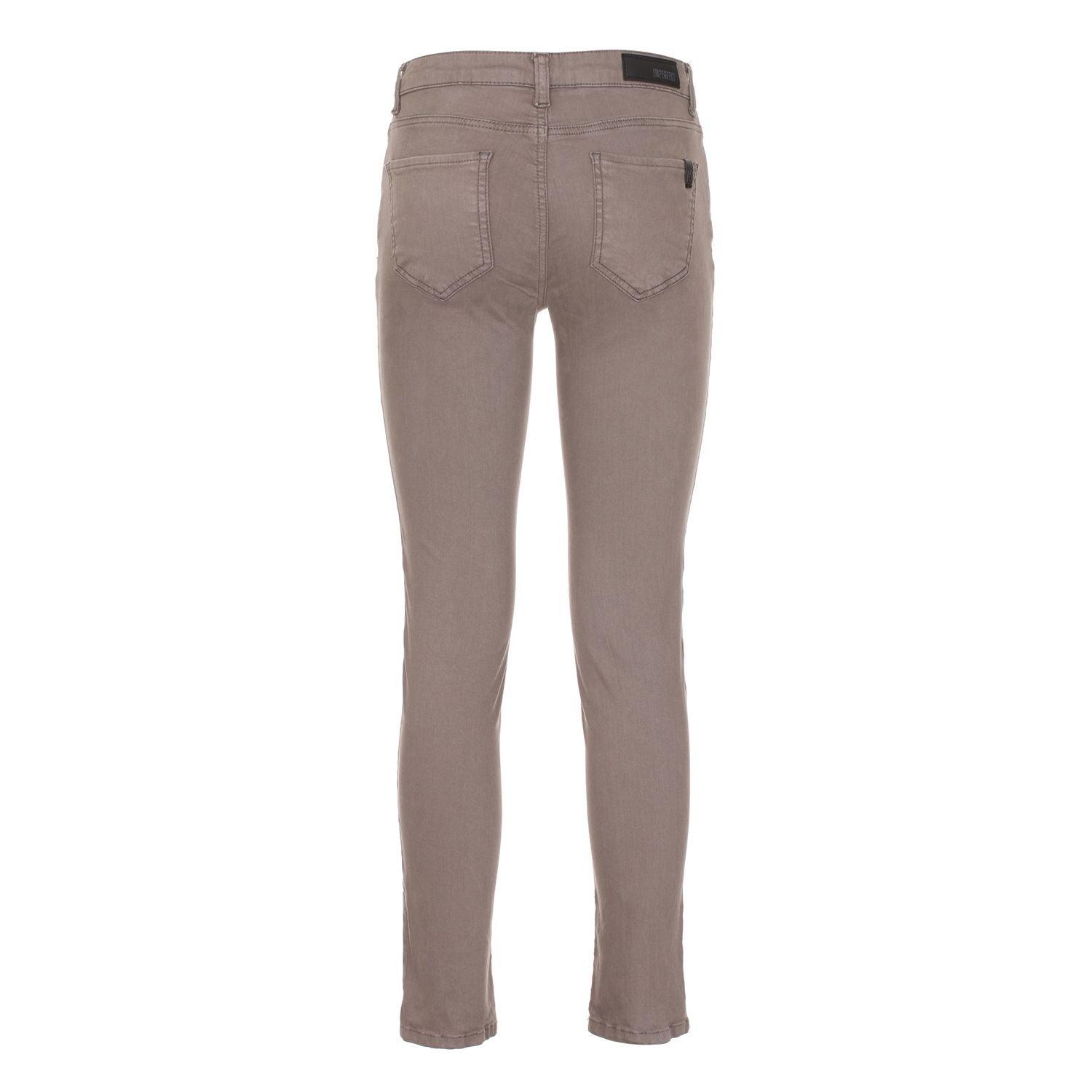 Imperfect Impeccable Gray Cotton Stretch Pants - PER.FASHION