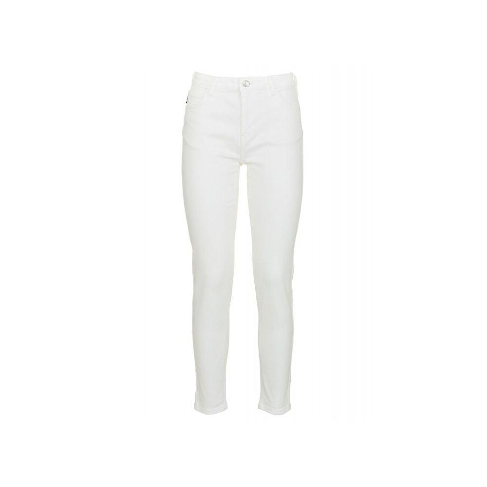 Imperfect White High-Waisted Slim Denim Trousers - PER.FASHION