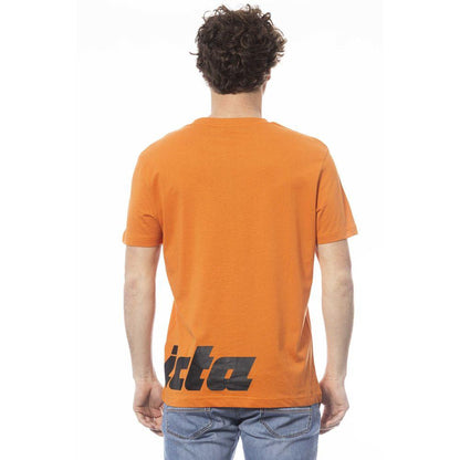 Invicta Vibrant Orange Crew Neck Logo Tee - PER.FASHION