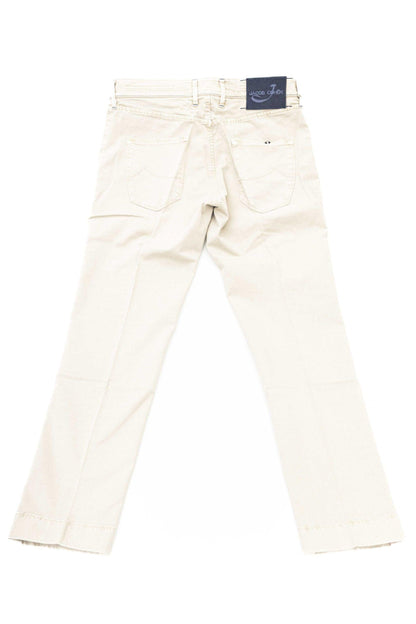 Jacob Cohen Elegant Silver Chino Model Trousers - PER.FASHION