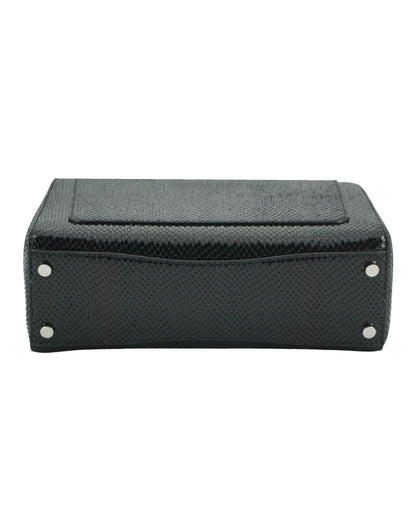 Jimmy Choo Black Leather Top Handle Shoulder Bag - PER.FASHION
