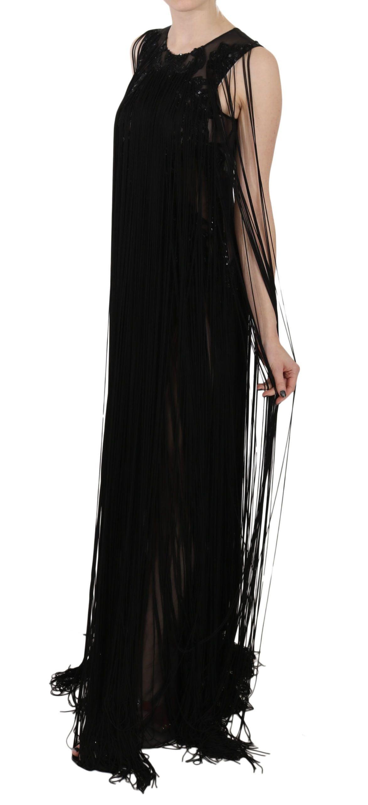 John Richmond Sheer Sequined Maxi Elegance Dress - PER.FASHION