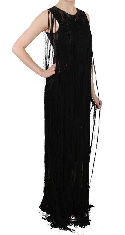 John Richmond Sheer Sequined Maxi Elegance Dress - PER.FASHION