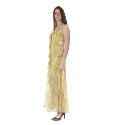 John Galliano Yellow Polyester Dress