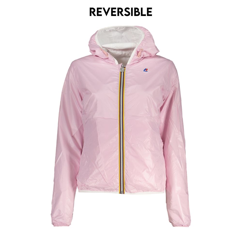 K-WAY Chic Reversible Hooded Jacket with Contrast Details