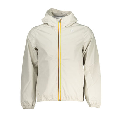 K-WAY Beige Long-Sleeve Waterproof Hooded Jacket