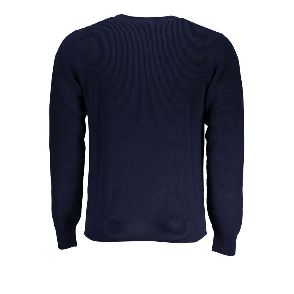 K-WAY Crew Neck Cotton Sweater in Blue