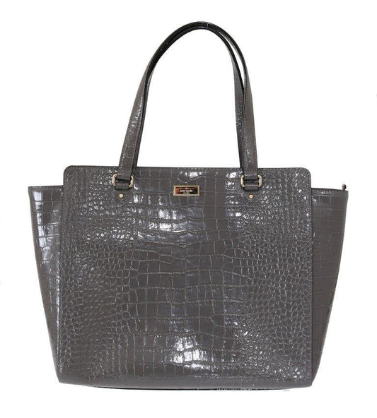 Kate Spade Chic Elissa Gray Leather Handbag - PER.FASHION