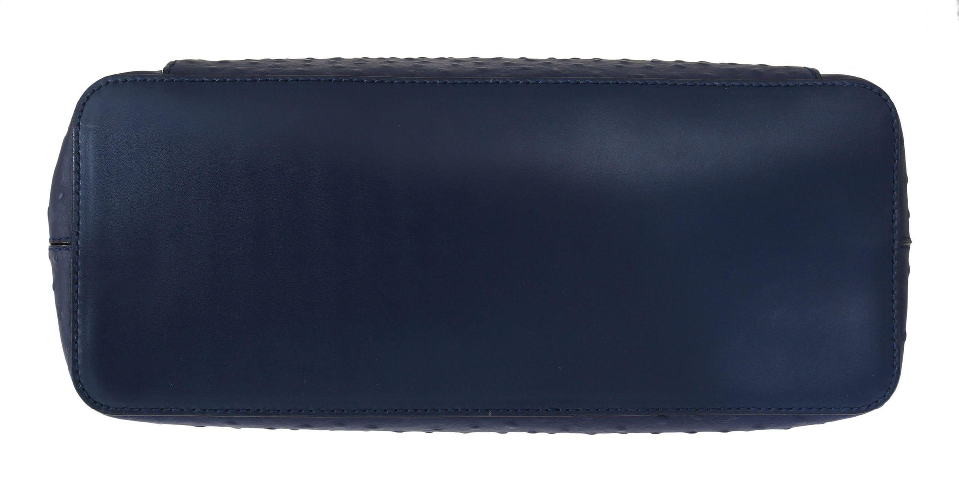 Kate Spade Elegant Ostrich Leather Handbag in Blue - PER.FASHION