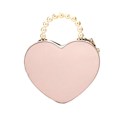 Kate Spade Love Shack Heart Lilac Leather Pearl Top Handle Crossbody Bag - PER.FASHION