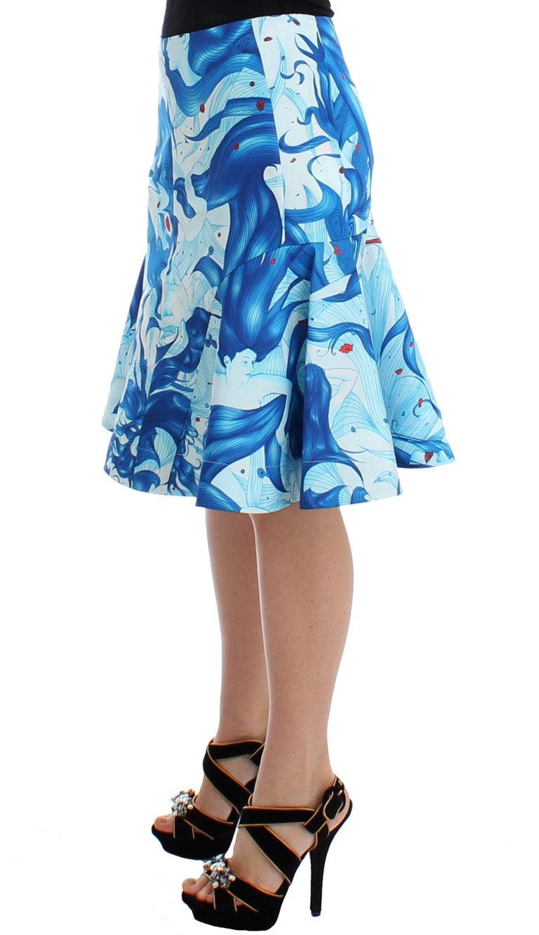 Koonhor Elegant Fresco-Print Knee-Length Skirt - PER.FASHION