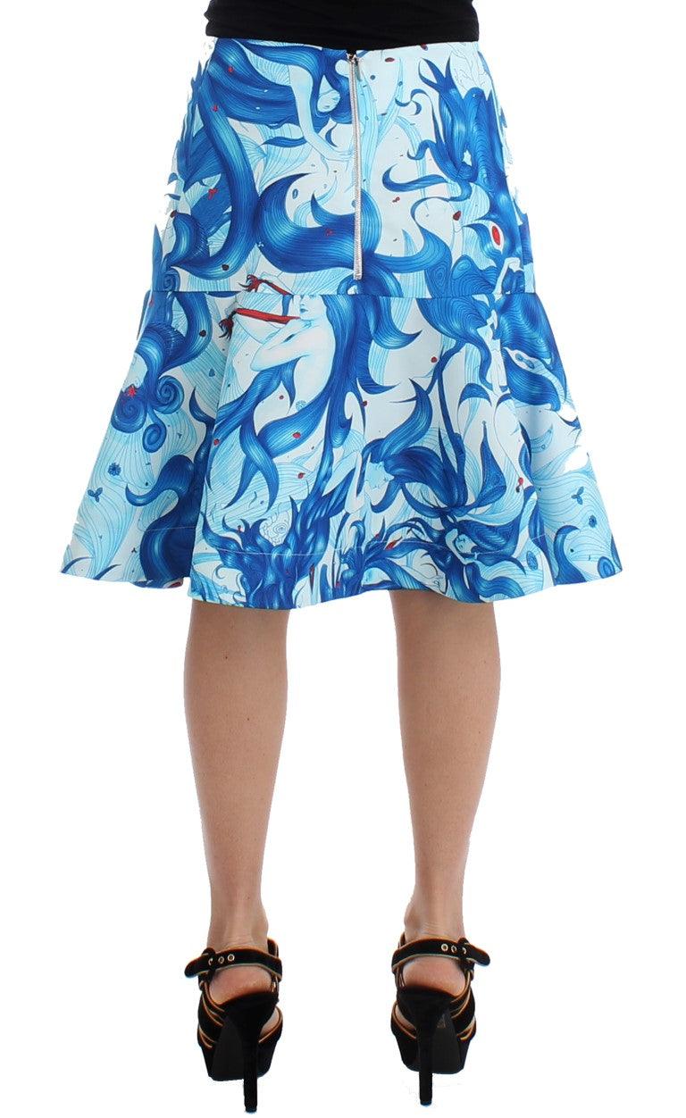 Koonhor Elegant Fresco-Print Knee-Length Skirt - PER.FASHION