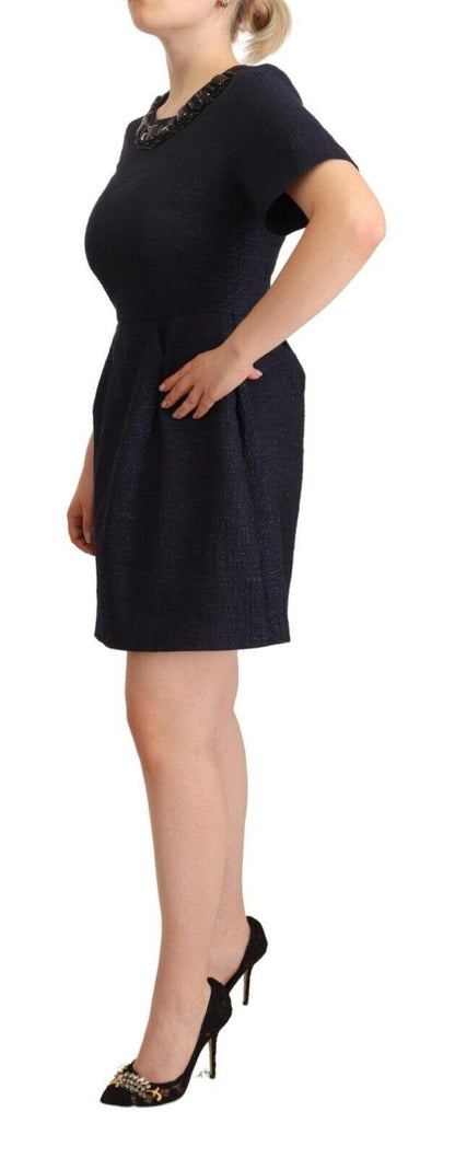 L'Autre Chose Elegant A-Line Embellished Mini Dress - PER.FASHION