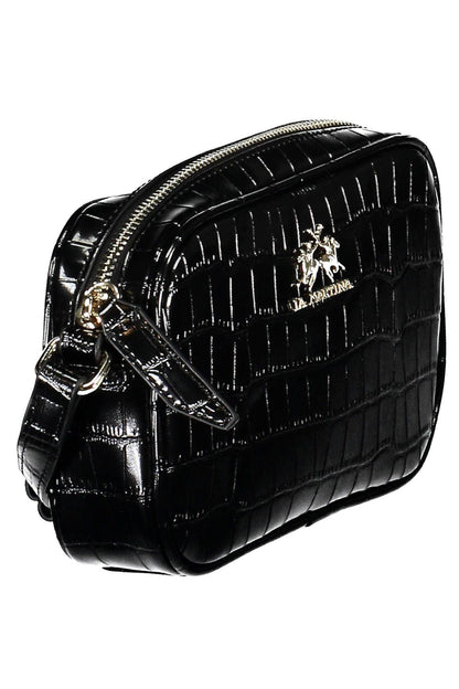 La Martina Elegant Adjustable Black Shoulder Bag - PER.FASHION