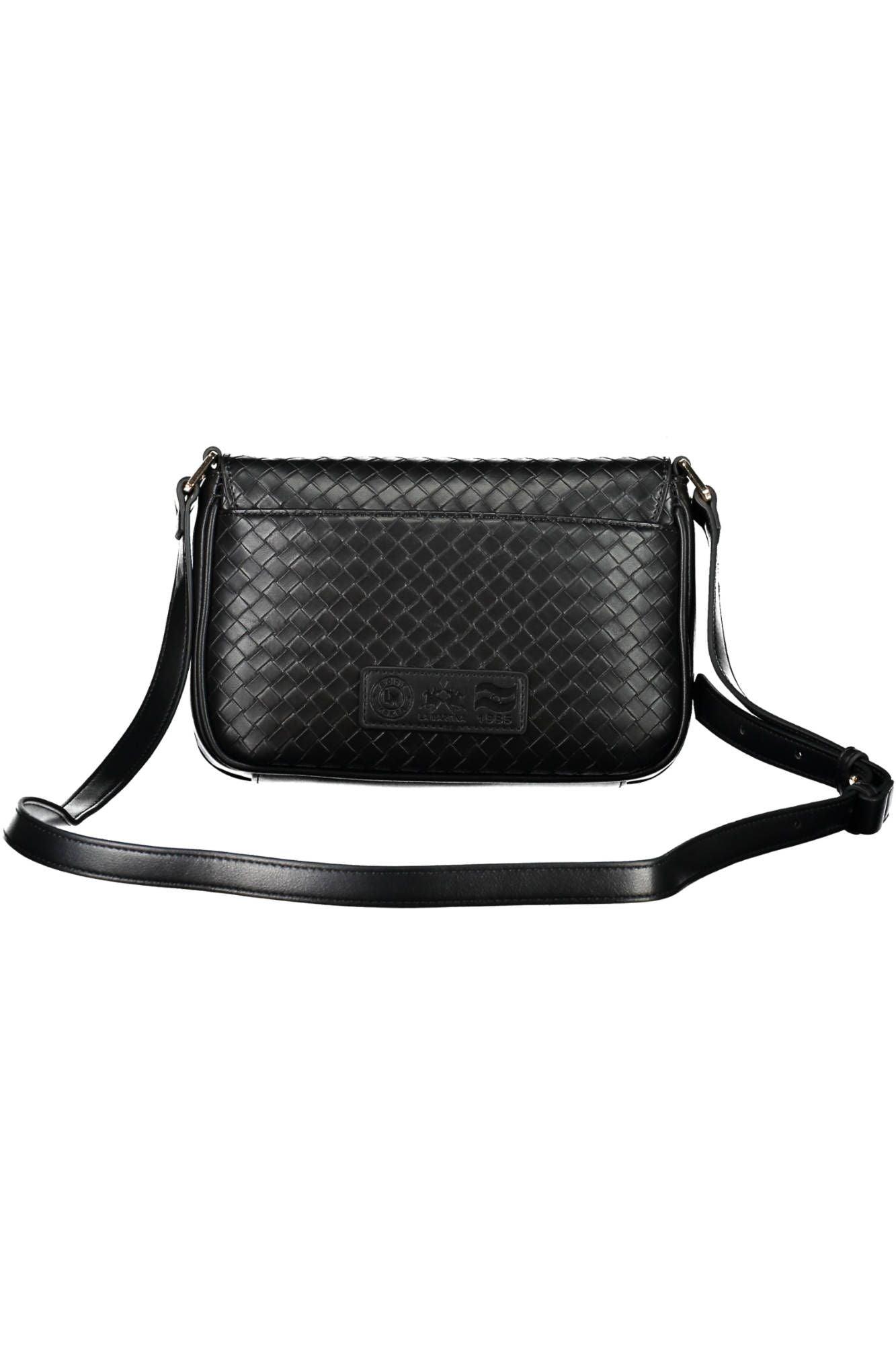 La Martina Elegant Black Shoulder Bag with Contrasting Details - PER.FASHION