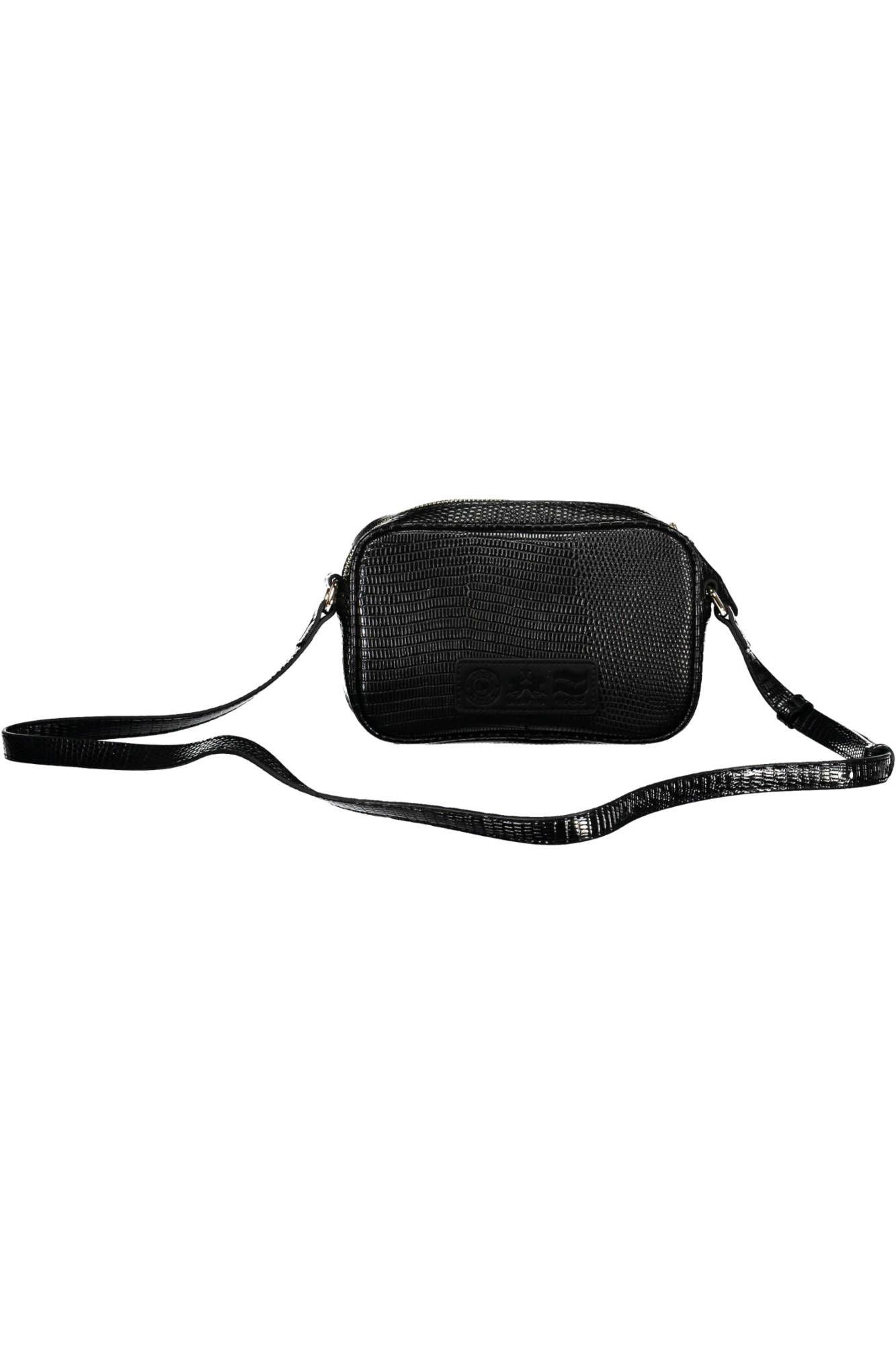 La Martina Sleek Black Shoulder Bag with Contrasting Details - PER.FASHION