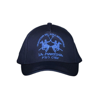 La Martina Blue Cotton Hats & Cap - PER.FASHION