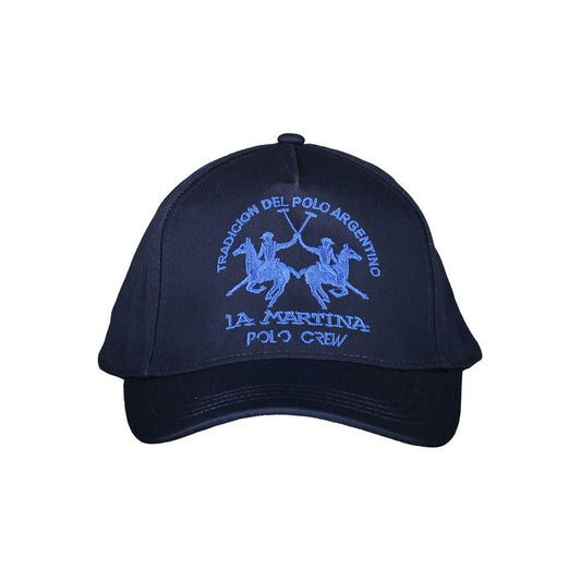 La Martina Blue Cotton Hats & Cap - PER.FASHION