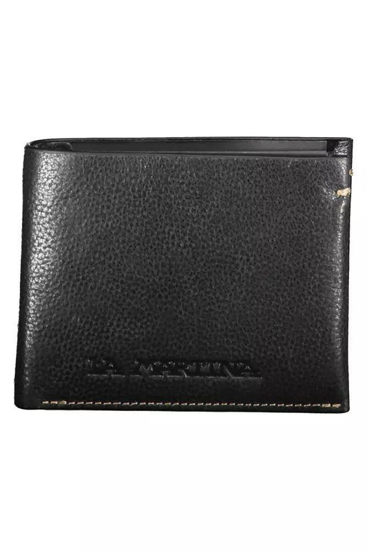 La Martina Sleek Black Leather Wallet for the Modern Man - PER.FASHION
