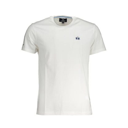T-shirt ricamata bianca elegante La Martina