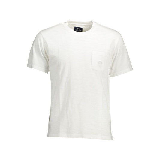 T-shirt con tasca ricamata bianca elegante La Martina