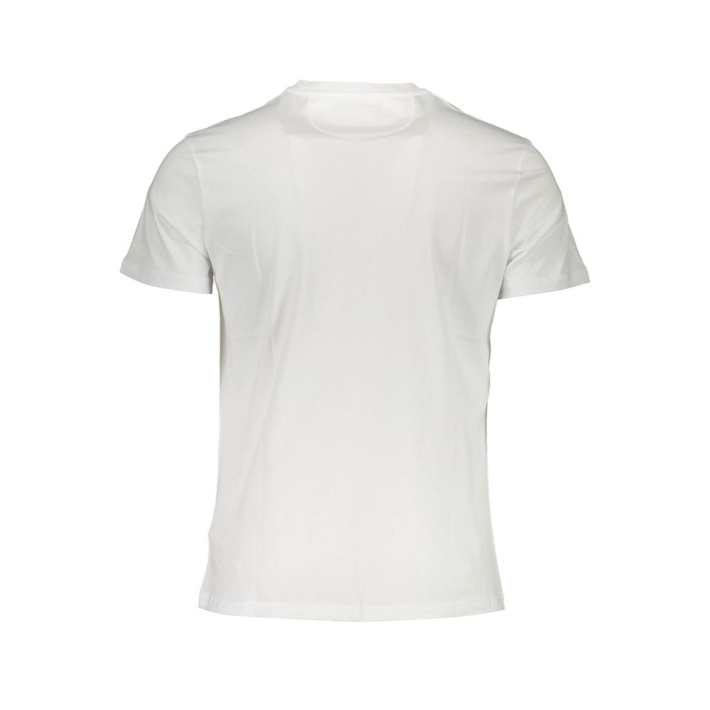 T-shirt girocollo bianca elegante La Martina con stampa logo