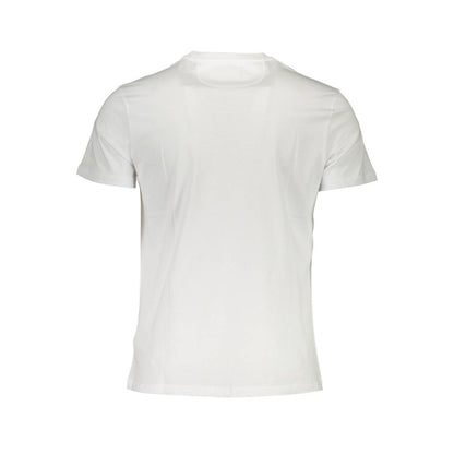 La Martina Элегантная белая футболка с круглым вырезом и логотипом