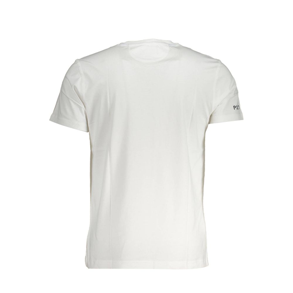 La Martina Элегантная белая футболка с вышивкой