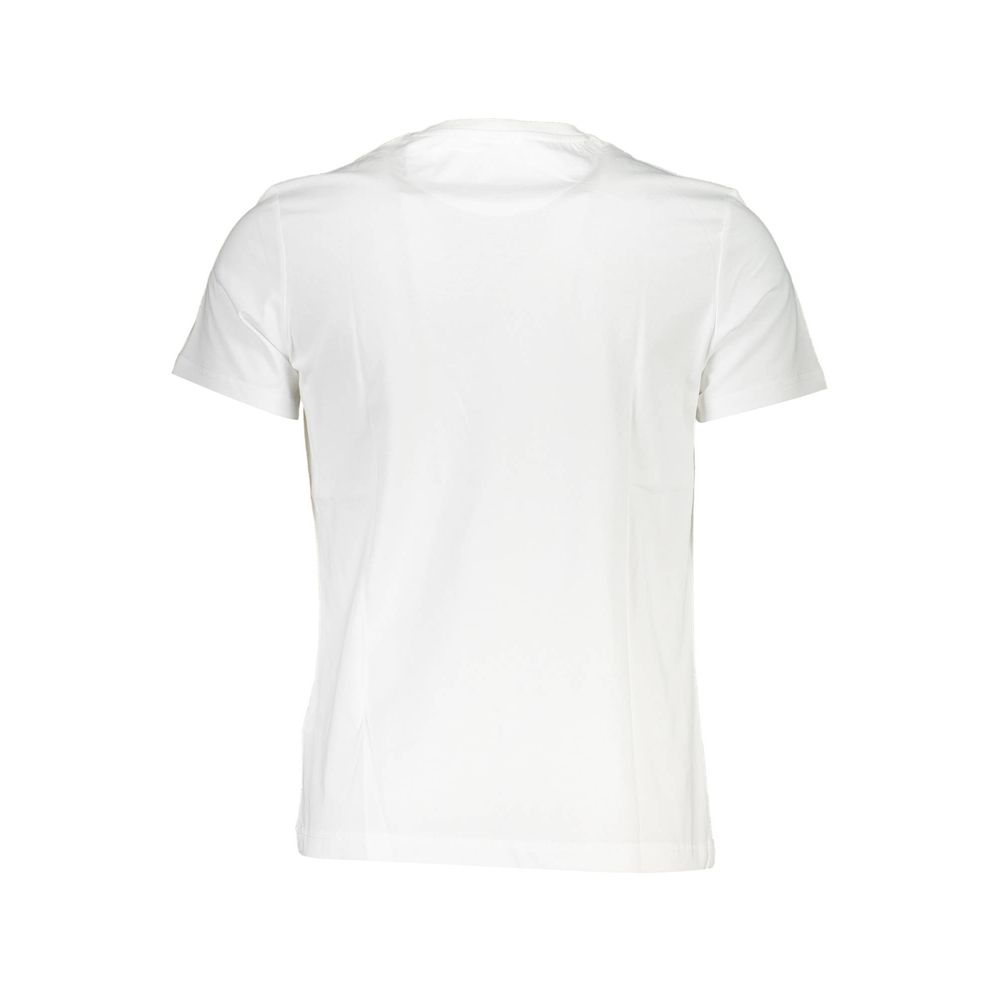 La Martina Элегантная белая футболка с круглым вырезом и принтом