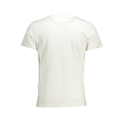 Белая хлопковая футболка с круглым вырезом La Martina Crisp