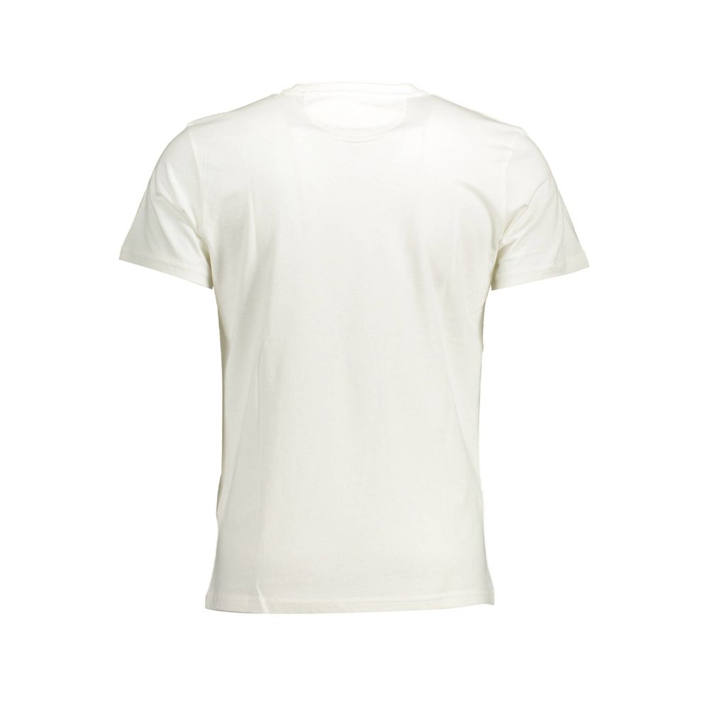 La Martina Элегантная белая хлопковая футболка с круглым вырезом