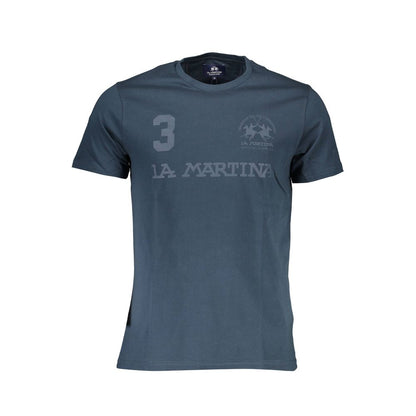 T-shirt La Martina elegante girocollo in cotone con stampa esclusiva