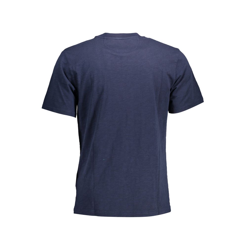 Шикарная синяя хлопковая футболка с короткими рукавами La Martina